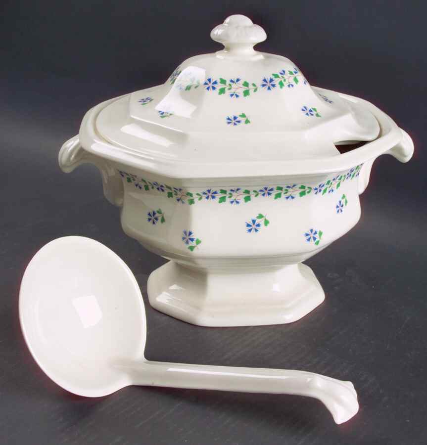 Periwinkle Tureen & Lid w/Ladle by Iroquois-1