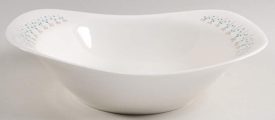 Pins and Beads 11" Oval Vegetable Bowl by Iroquois-1