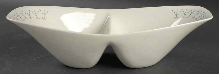 Pins and Beads 12" Oval Divided Vegetable Bowl by Iroquois-1