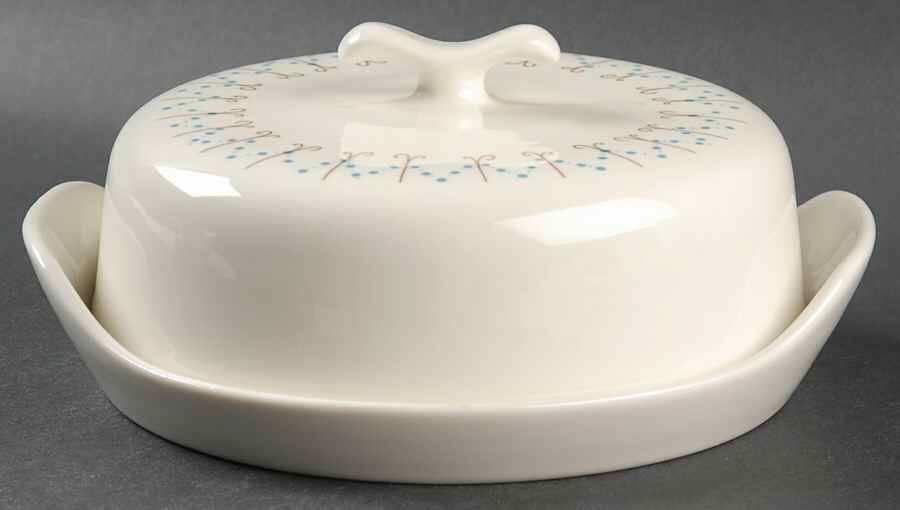 Pins and Beads Round Covered Butter by Iroquois-1