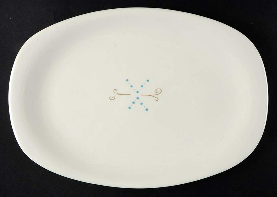 Pins and Beads 11" Oval Serving Platter by Iroquois-1