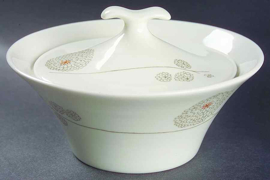 Pompon Sugar Bowl & Lid by Iroquois-1