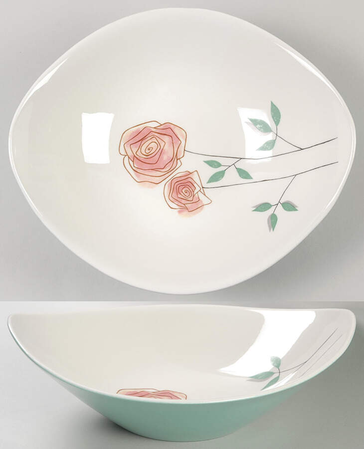 Rosemary 10" Oval Vegetable Bowl by Iroquois-1
