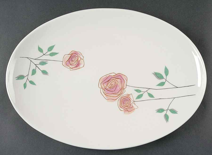 Rosemary 12" Oval Serving Platter by Iroquois-1