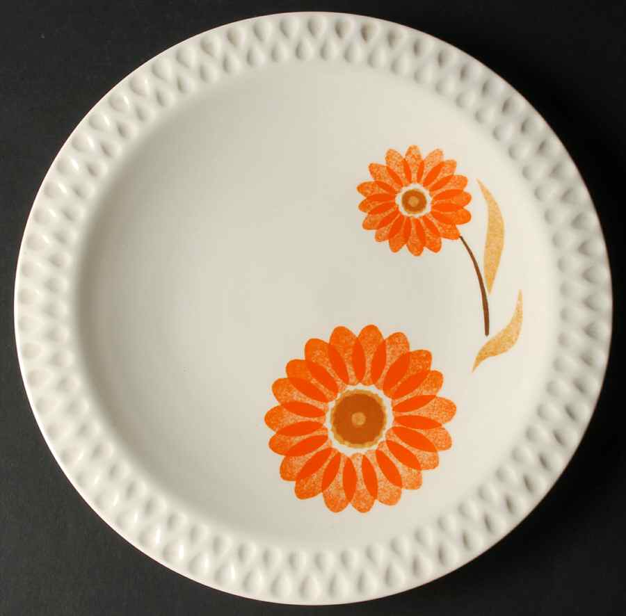 Rosette Sun Dinner Plate by Iroquois-1
