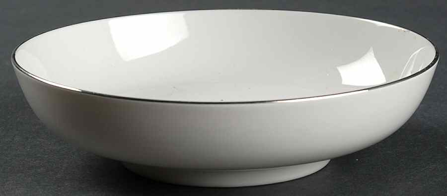Sheer White Platinum Coupe Cereal Bowl by Iroquois-1