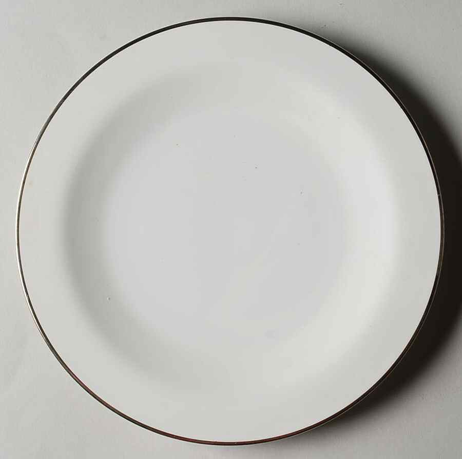 Sheer White Platinum Salad Plate by Iroquois-1