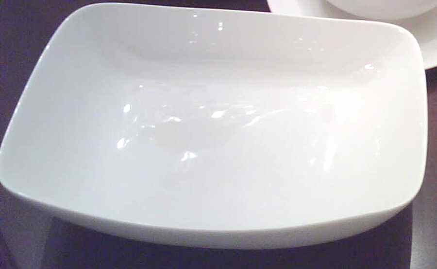 Sheer White 9" Rectangular Vegetable Bowl by Iroquois-1