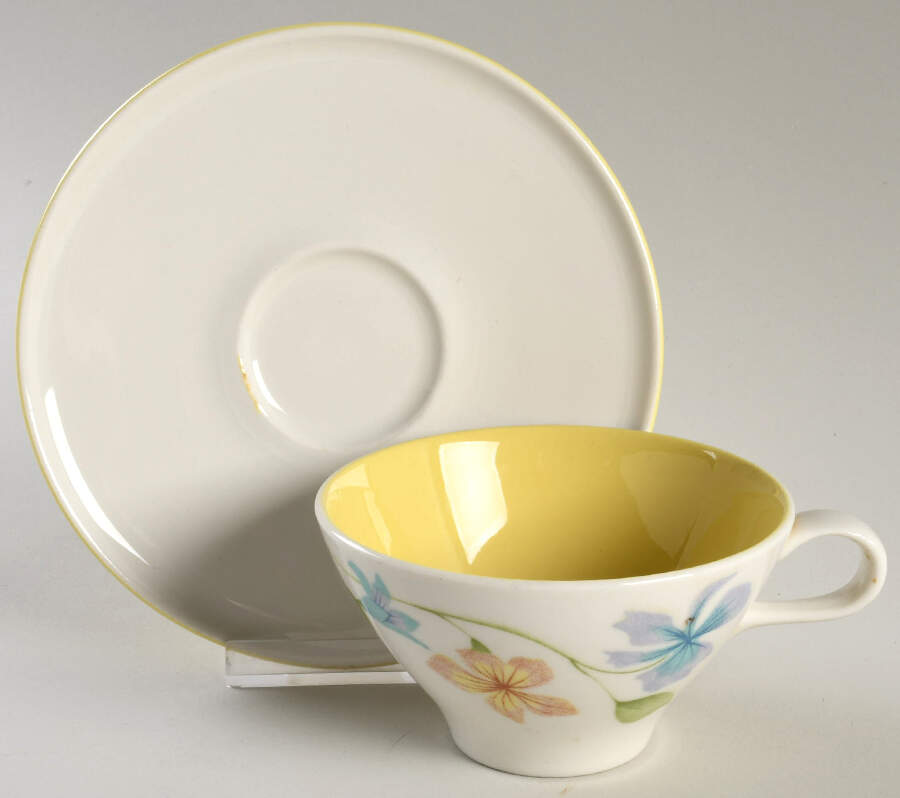 Sleepy Hollow Flat Cup & Saucer Set by Iroquois-1