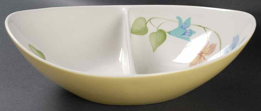 Sleepy Hollow 11" Oval Divided Vegetable Bowl by Iroquois-1