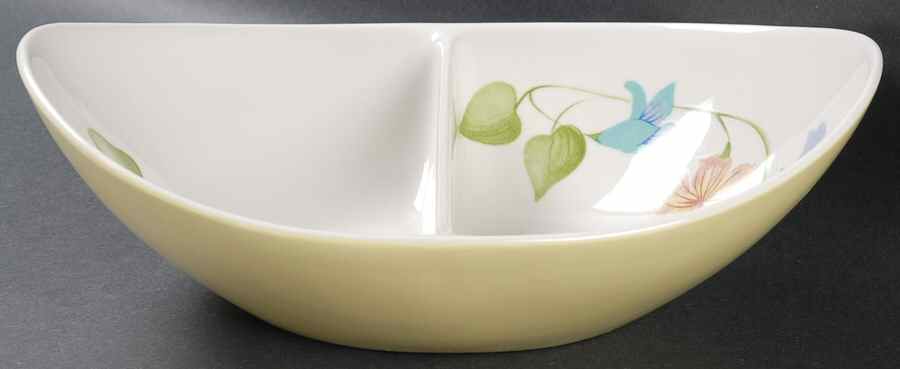 Sleepy Hollow 10" Oval Divided Vegetable Bowl by Iroquois-1