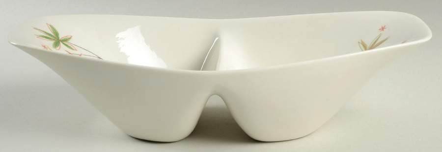 Spring Flowers 12" Oval Divided Vegetable Bowl by Iroquois-1