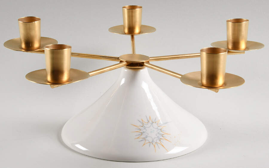 Stellar 5 Metal Light Ceramic Candelabra by Iroquois-1