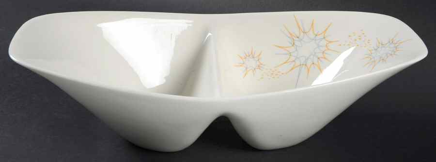 Stellar 12" Oval Divided Vegetable Bowl by Iroquois-1
