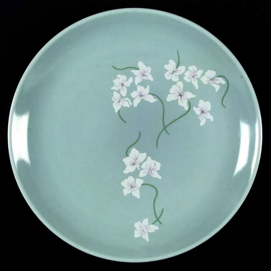 White Violets Dinner Plate by Iroquois-1