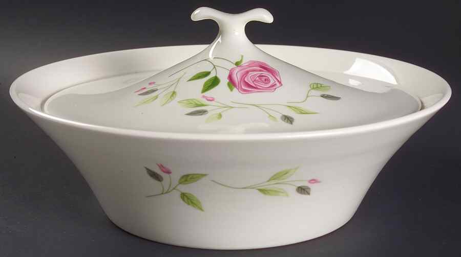 Wild Rose 2 Qt Round Covered Casserole by Iroquois-1