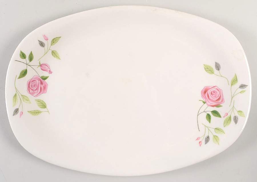 Wild Rose 15" Oval Serving Platter by Iroquois-1