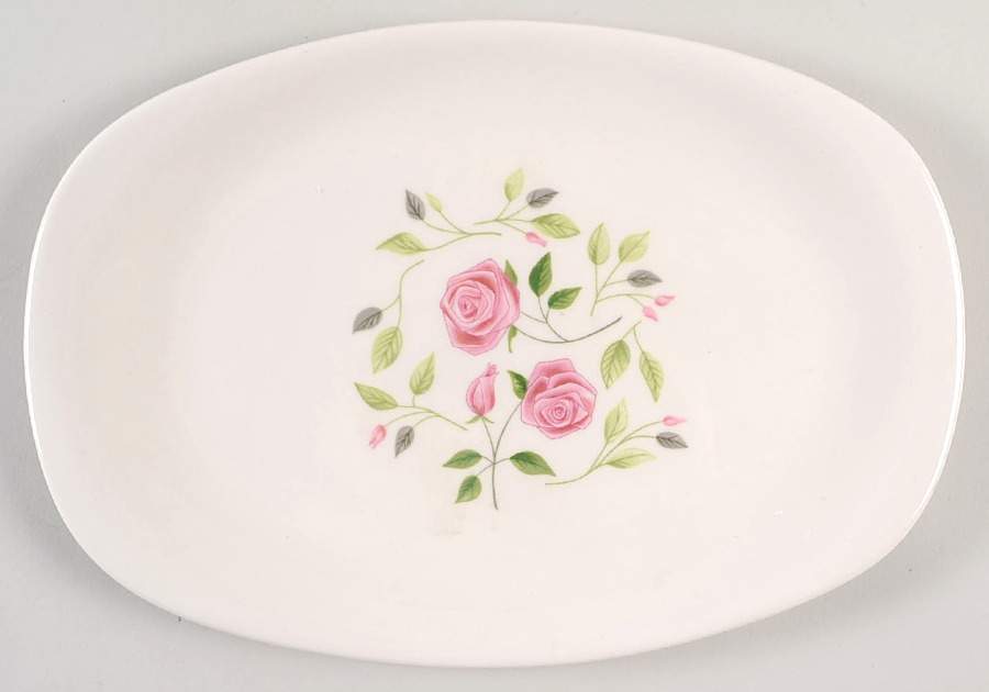 Wild Rose 11" Oval Serving Platter by Iroquois-1