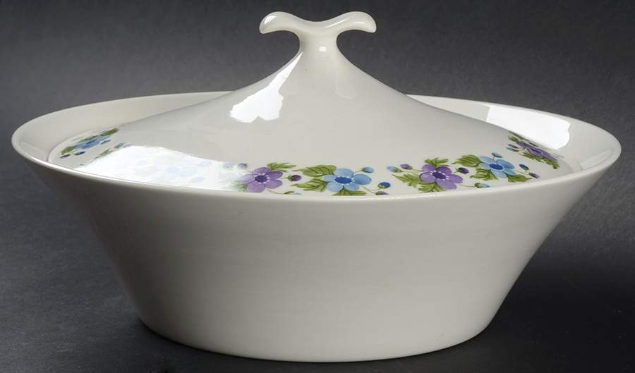 Wild Violet 2 Qt Round Covered Casserole by Iroquois-1