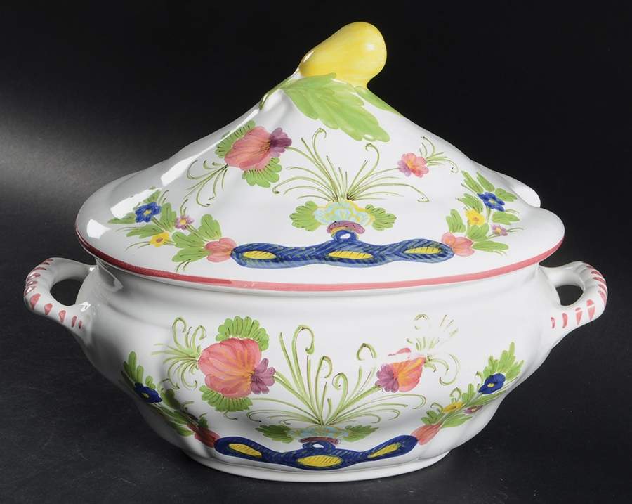 Carnation Tureen &  Lid by Italy-1