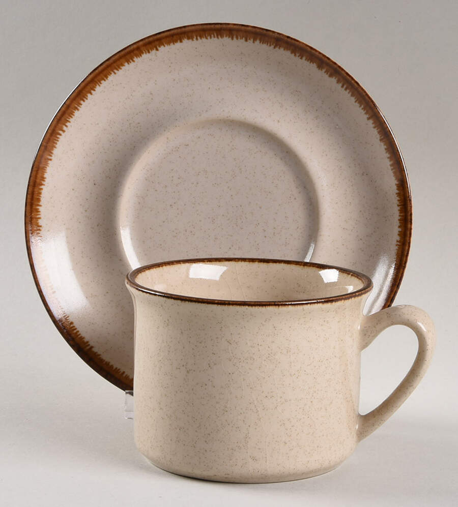 Snowdrop Flat Cup & Saucer Set by International-1