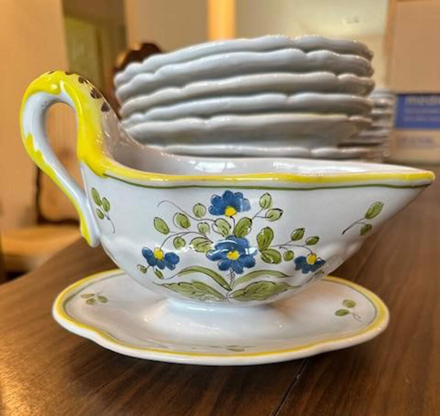 ITY17 Gravy Boat with Attached Underplate by Italy-1