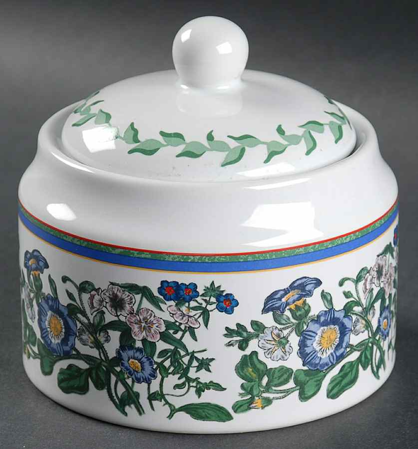 Smithsonian Botanic Sugar Bowl & Lid by International-1