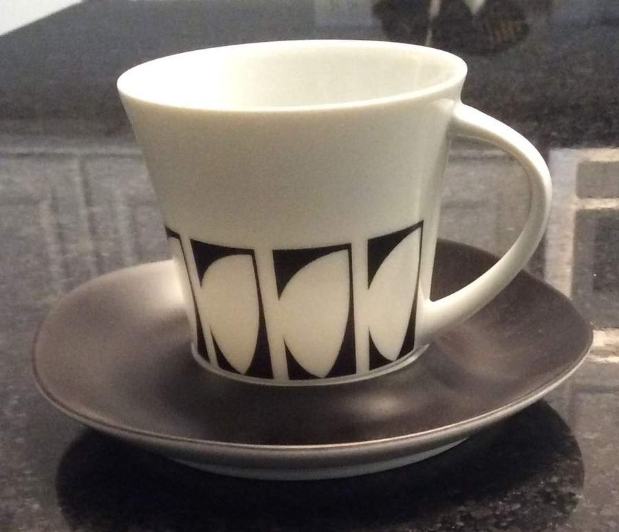 Graphic Flat Cup & Saucer Set by International-1