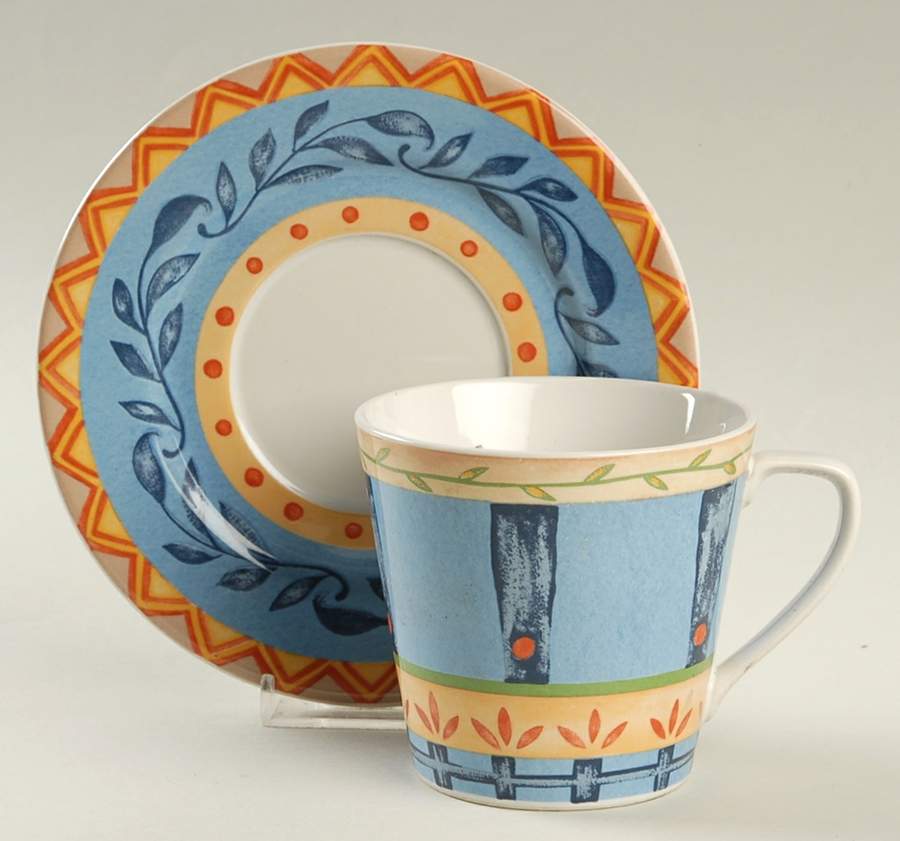 Sanibel Flat Cup & Saucer Set by Interiors (PTS)-1