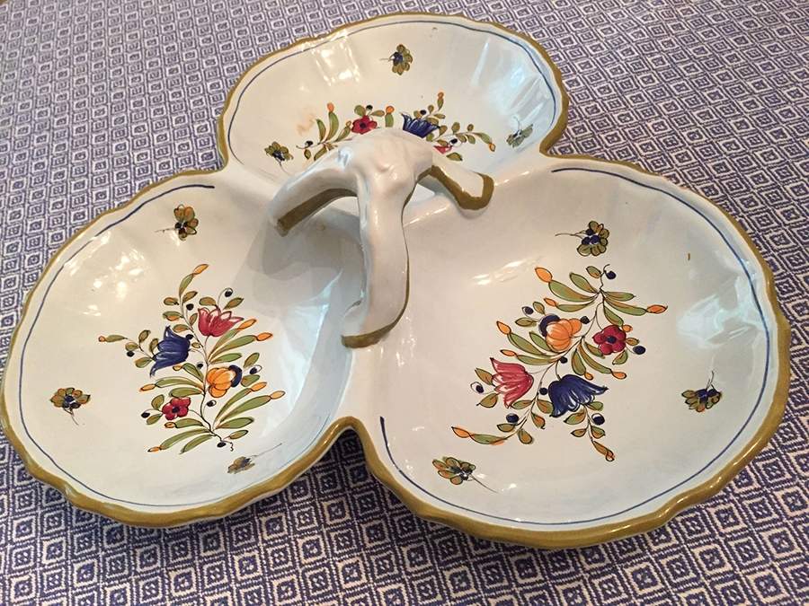 010835 3-Part Relish with Center Ceramic Handle by Italy-1