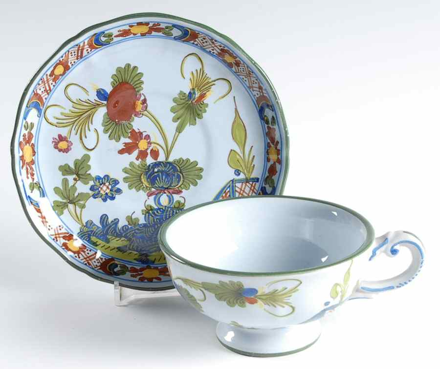 Garofano Imola Footed Cup & Saucer Set by Imolarte (Imola)-1