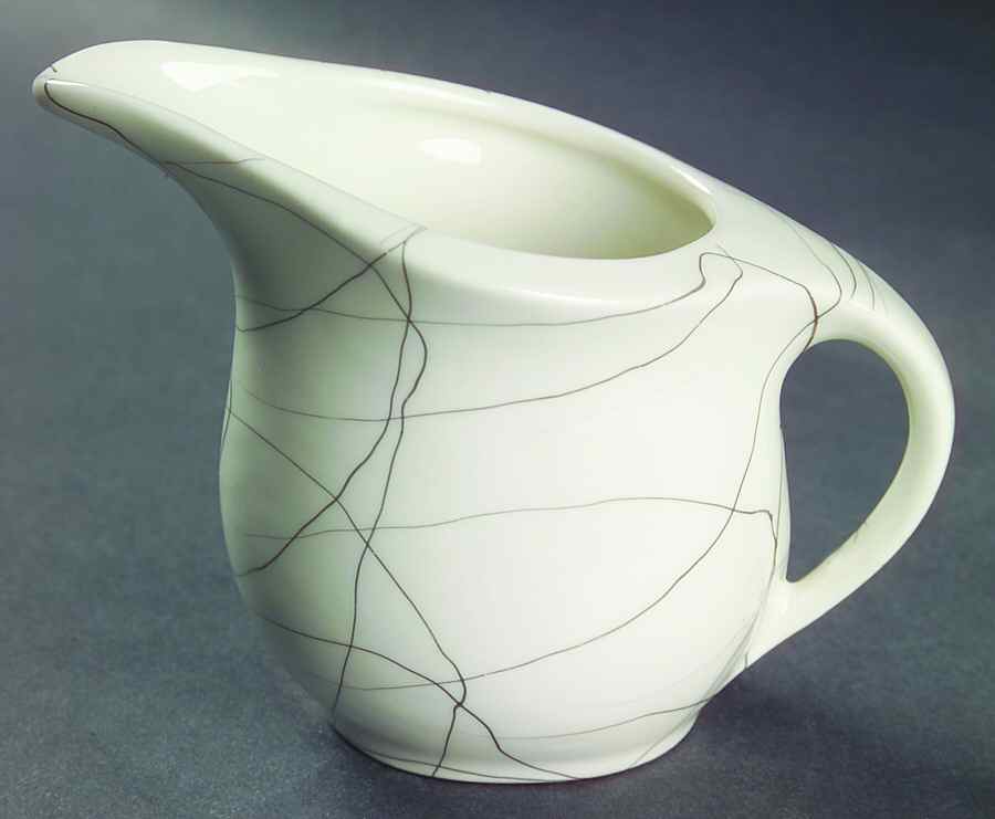 Carrara Modern White Gold Creamer by Iroquois-1