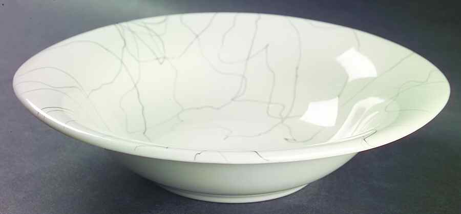 Carrara Modern White Gold 9" Round Vegetable Bowl by Iroquois-1