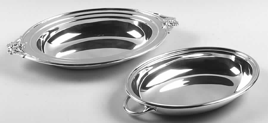 Silver Iris (Silverplate Hollowware) Double Vegetable Bowl by International Silver-1