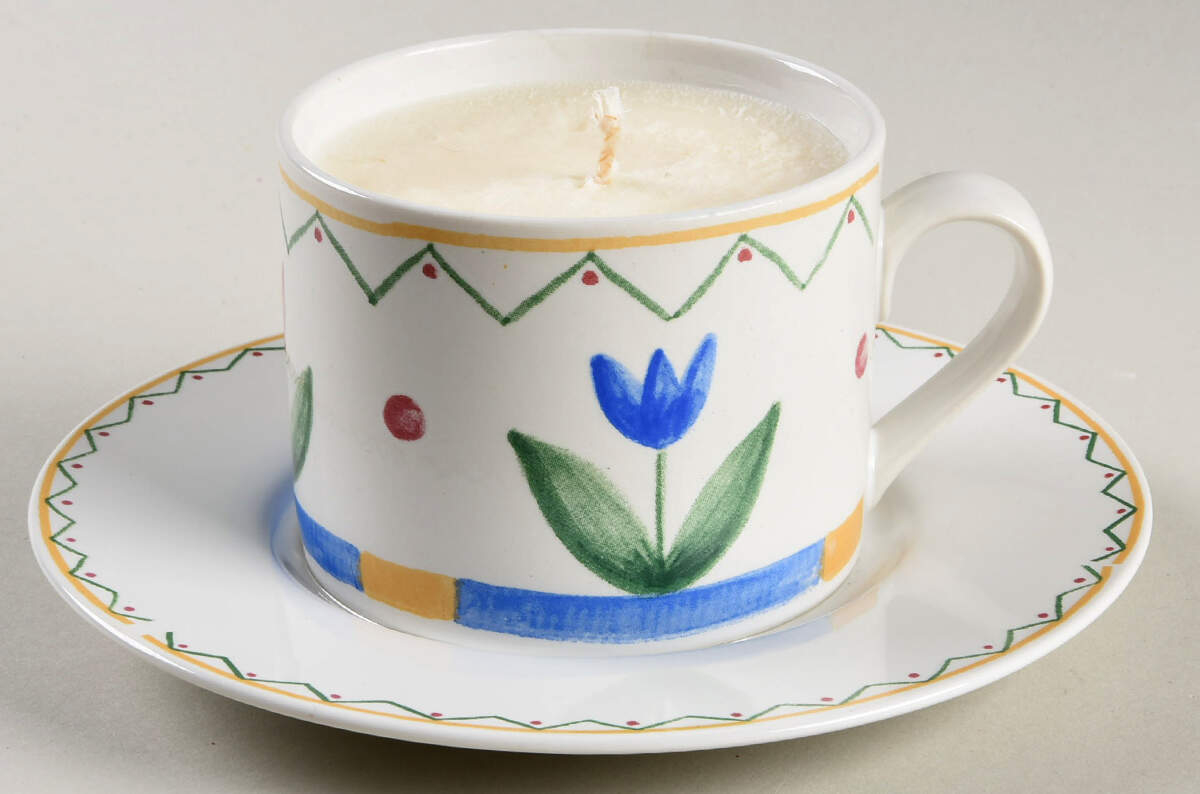 Ariel Scented Cup & Saucer Candle-Lavender  HC by International-1