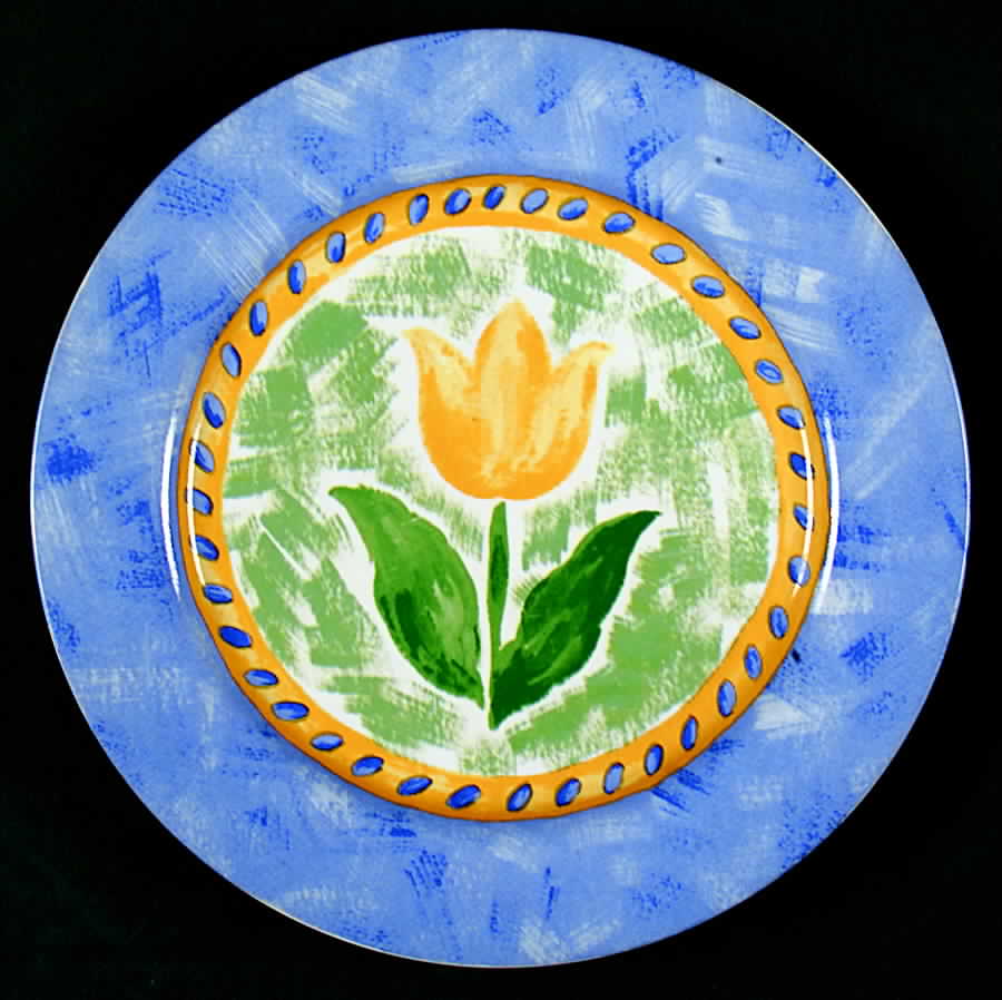 Spring Tulip Salad Plate by International-1