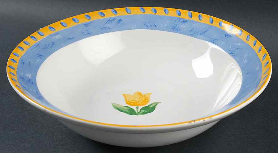 Spring Tulip 9" Round Vegetable Bowl by International-1