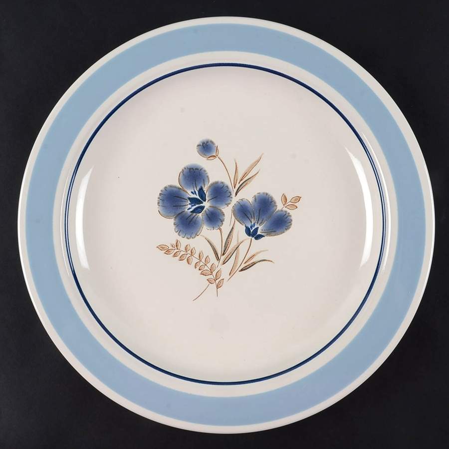 Blueberry Bloom 12" Chop Plate (Round Platter) by International-1