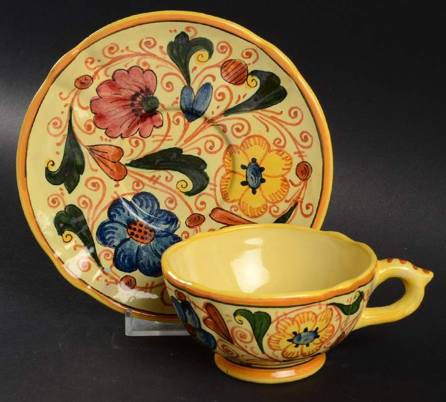 Lorenzo Flat Cup & Saucer Set by Italy-1
