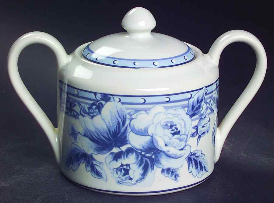 Cottage Rose Sugar Bowl & Lid by Interiors (PTS)-1