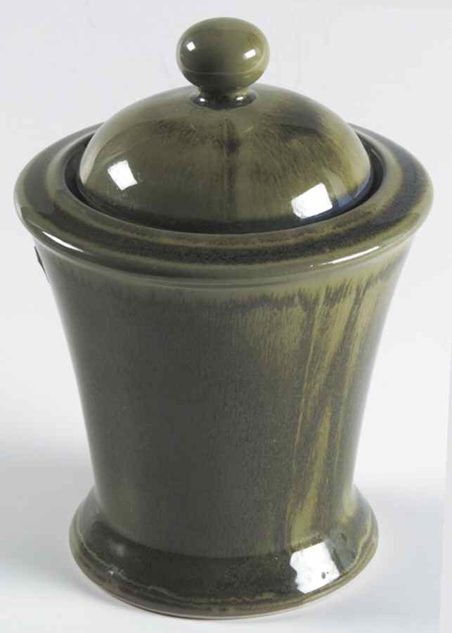 Prairie Balsam Green Sugar Bowl & Lid by Interiors (PTS)-1