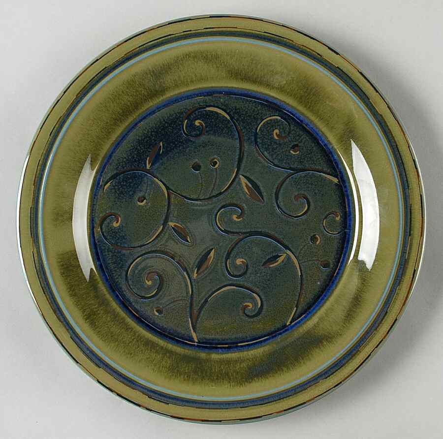 Prairie Balsam Green Accent Salad Plate by Interiors (PTS)-1