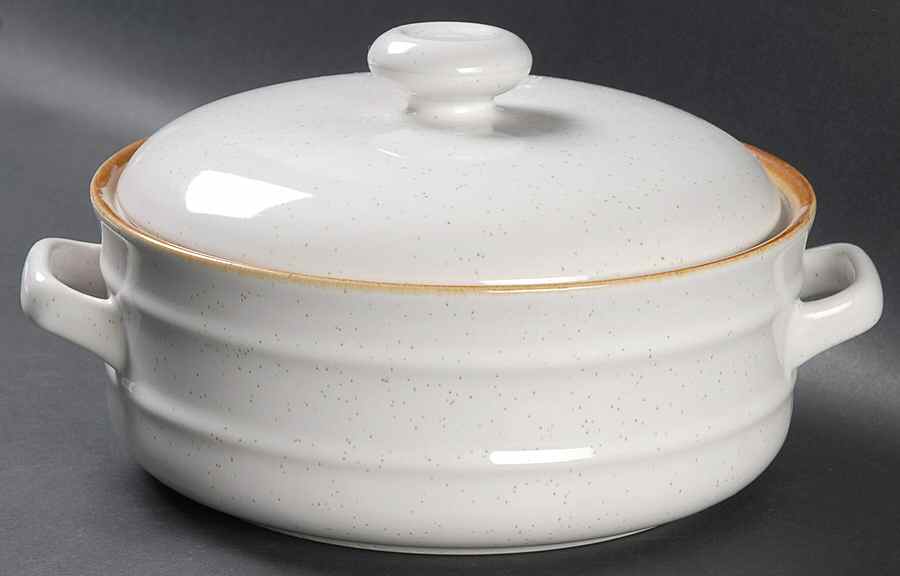 Stone Glaze Round Covered Vegetable by Imperial (Japan)-1