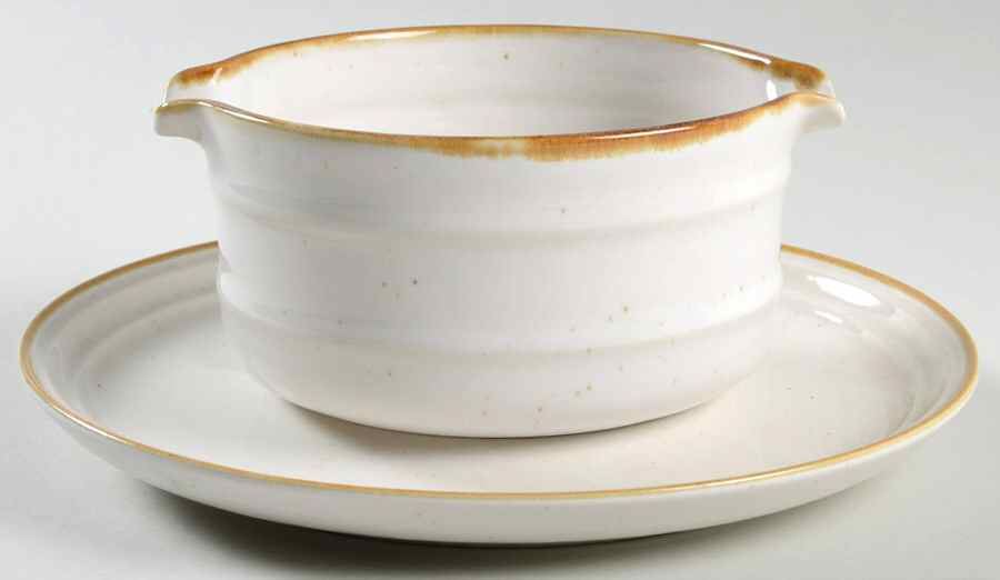 Stone Glaze Gravy Boat & Underplate by Imperial (Japan)-1