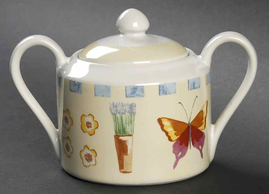Garden Delights Sugar Bowl & Lid by Interiors (PTS)-1