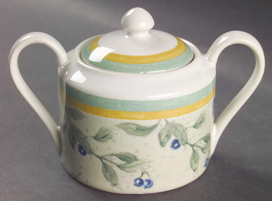 Blueberry Sugar Bowl & Lid by Interiors (PTS)-1