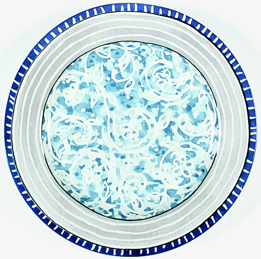 Madrigal Blue Salad Plate by Interiors (PTS)-1