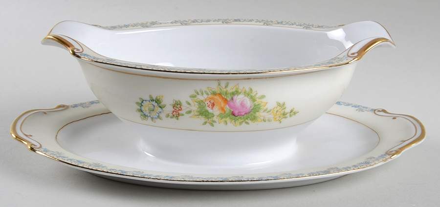 IMP36 Gravy Boat with Attached Underplate by Imperial (Japan)-1