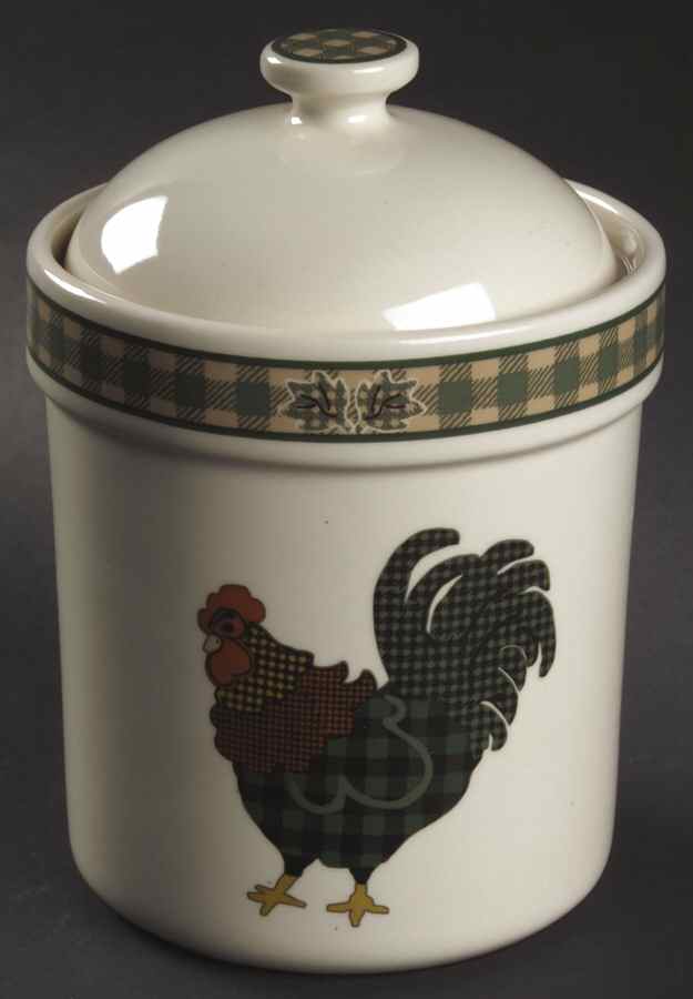 Rooster Morn Medium Canister & Lid by International-1