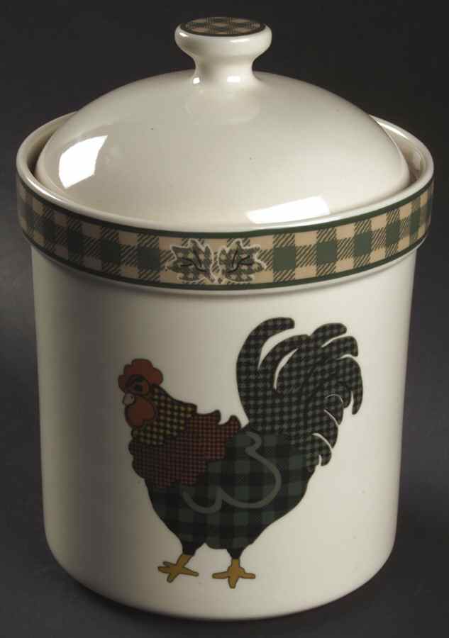 Rooster Morn Large Canister & Lid by International-1